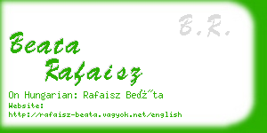 beata rafaisz business card